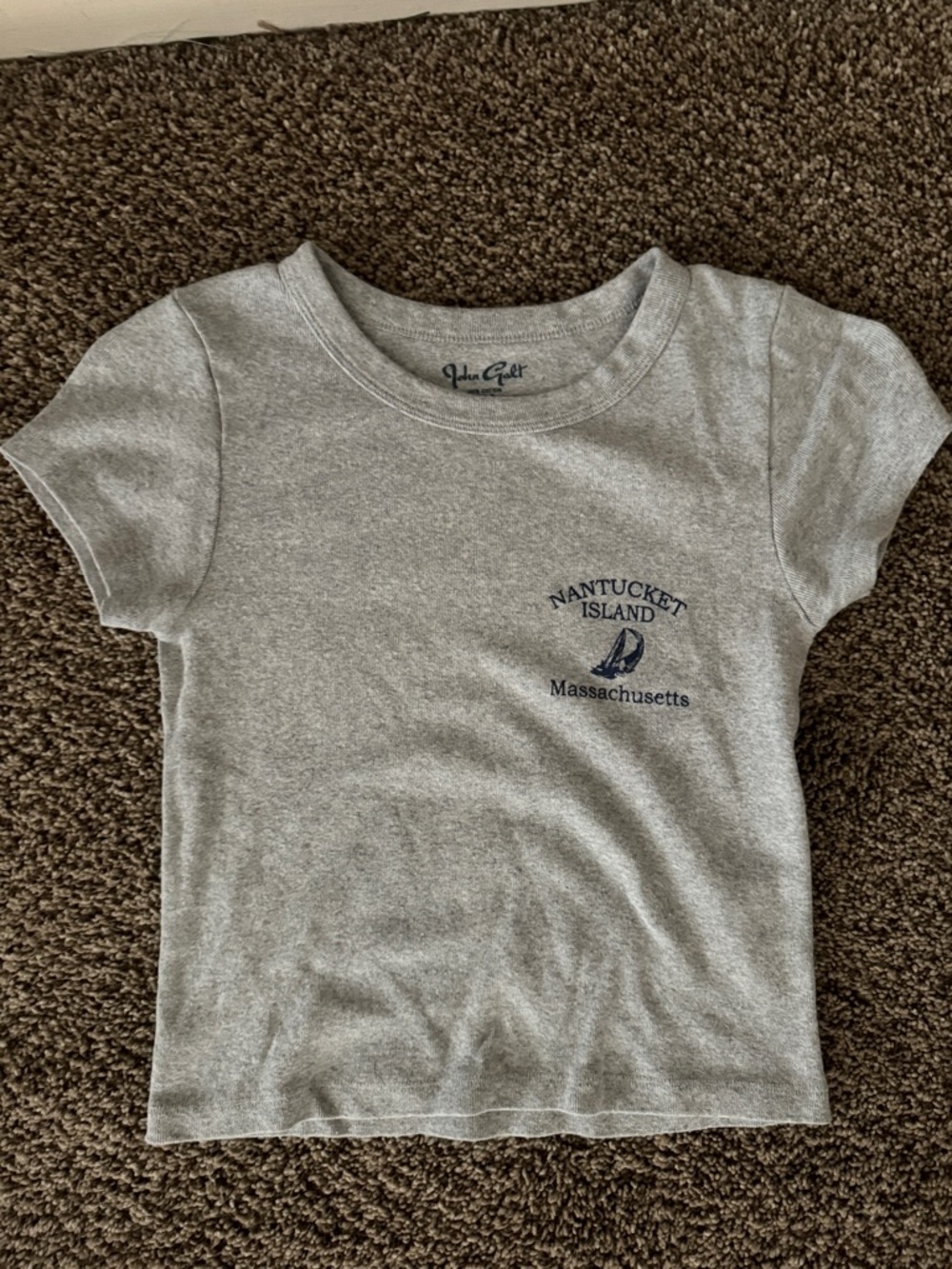 Brandy Melville Nantucket Island Gray Tee